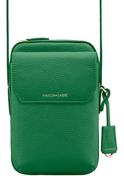 Leather Zip Phone Pouch