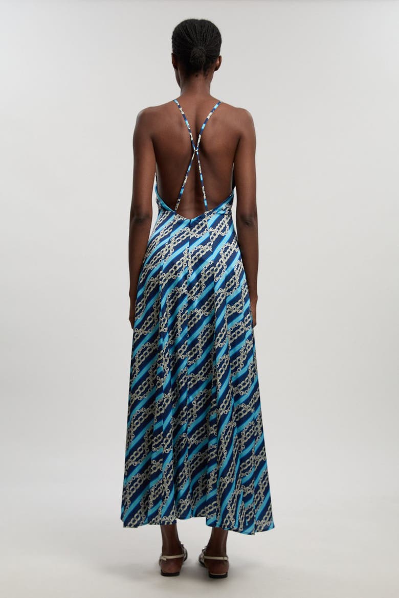 Chain Print Maxi Dress, Alternate, color, Multi
