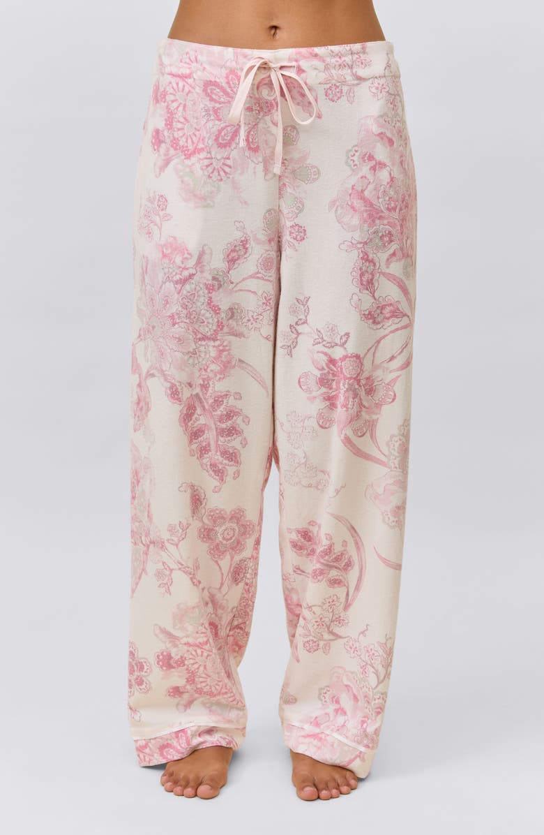Papinelle Coco Cozy Pajama Pants, Main, color, Ecru