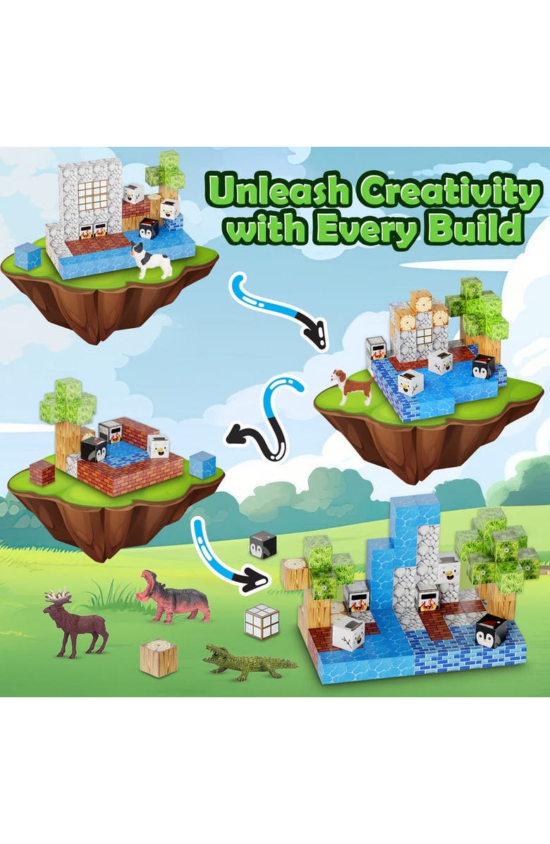 CONTIXO 100 Pcs Magnetic Building Cube Game, Alternate, color, Multi Color