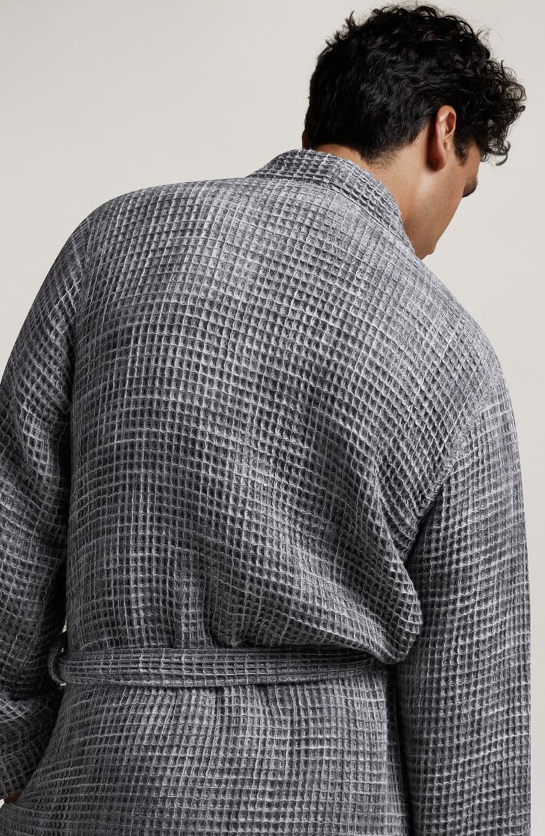 Parachute Gender Inclusive Waffle Knit Cotton Robe, Alternate, color, Grey