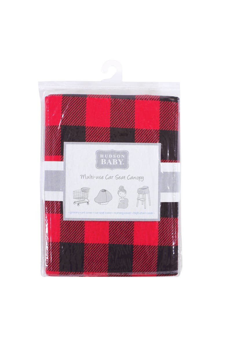 Multi-use Car Seat Canopy, Alternate, color, Buffalo Plaid