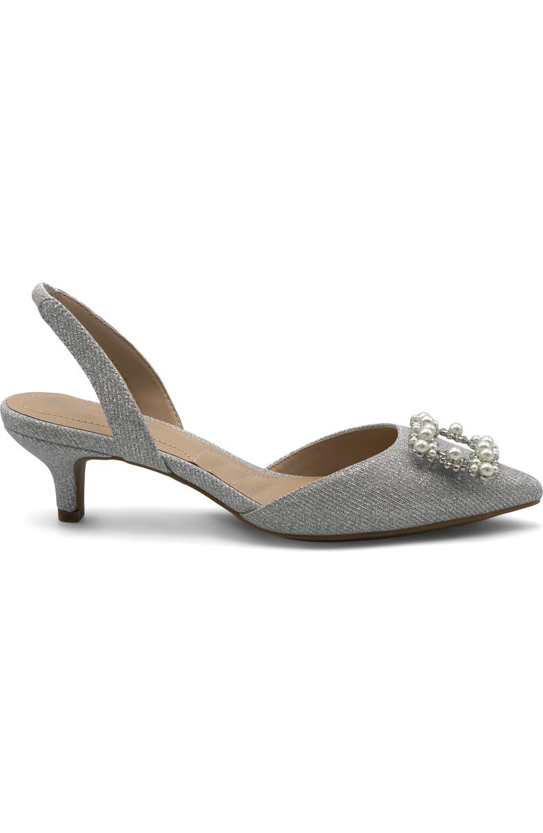 Adrienne Vittadini Suza Slingback Pump, Alternate, color, Silver-Sf