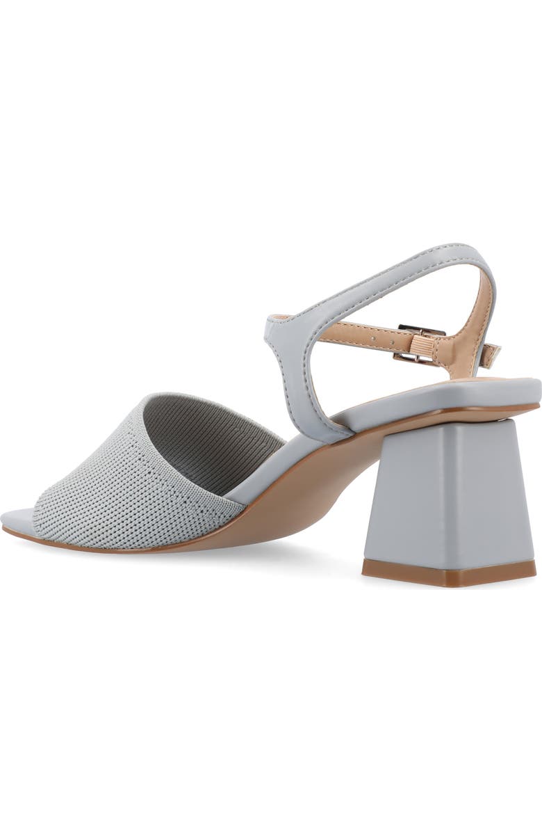 Journee Collection Evylinn Knit Block Heel Sandal, Alternate, color, Blue