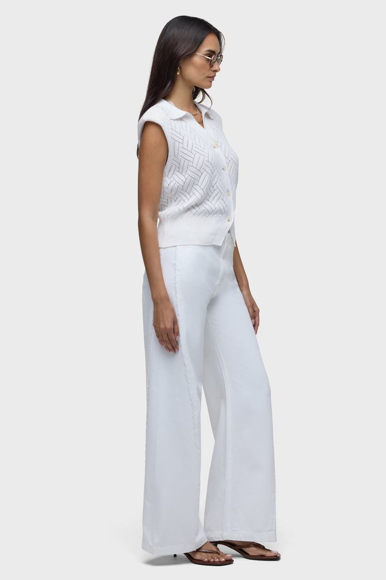 Knitted Sleeveless Collared Top, Alternate, color, STARCH