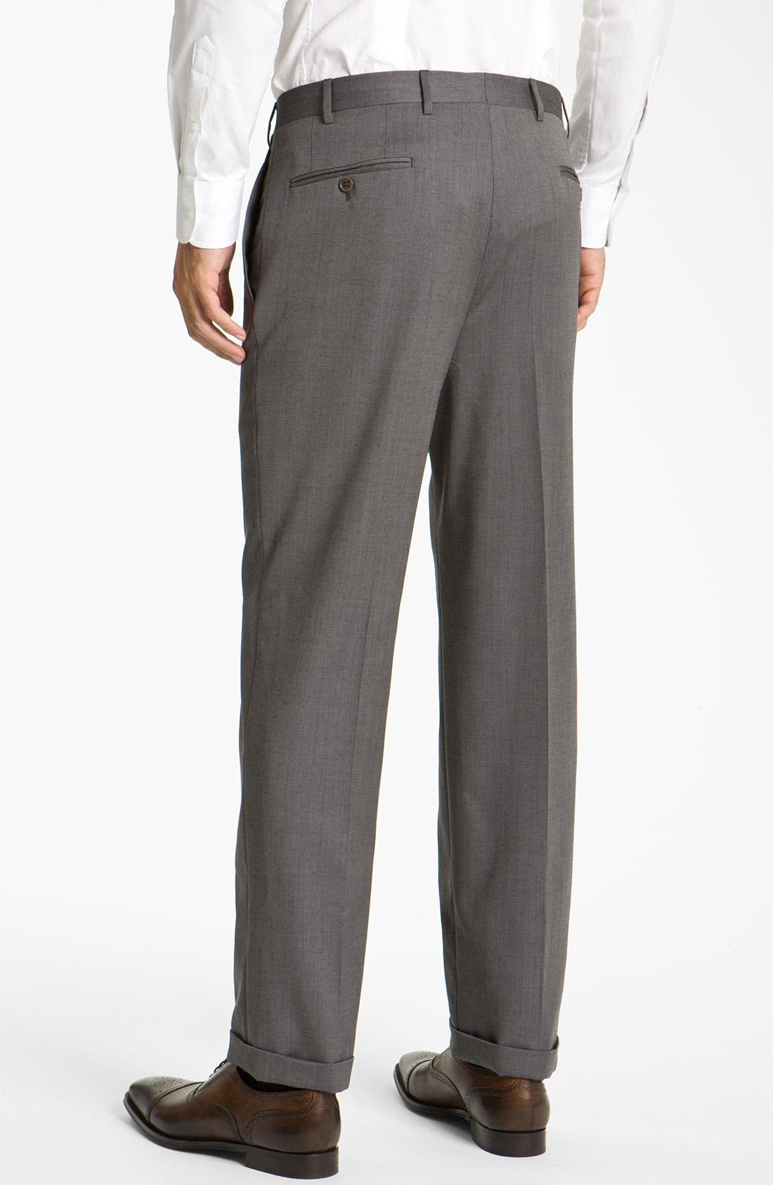 Wool Flat Front Trousers - image 2