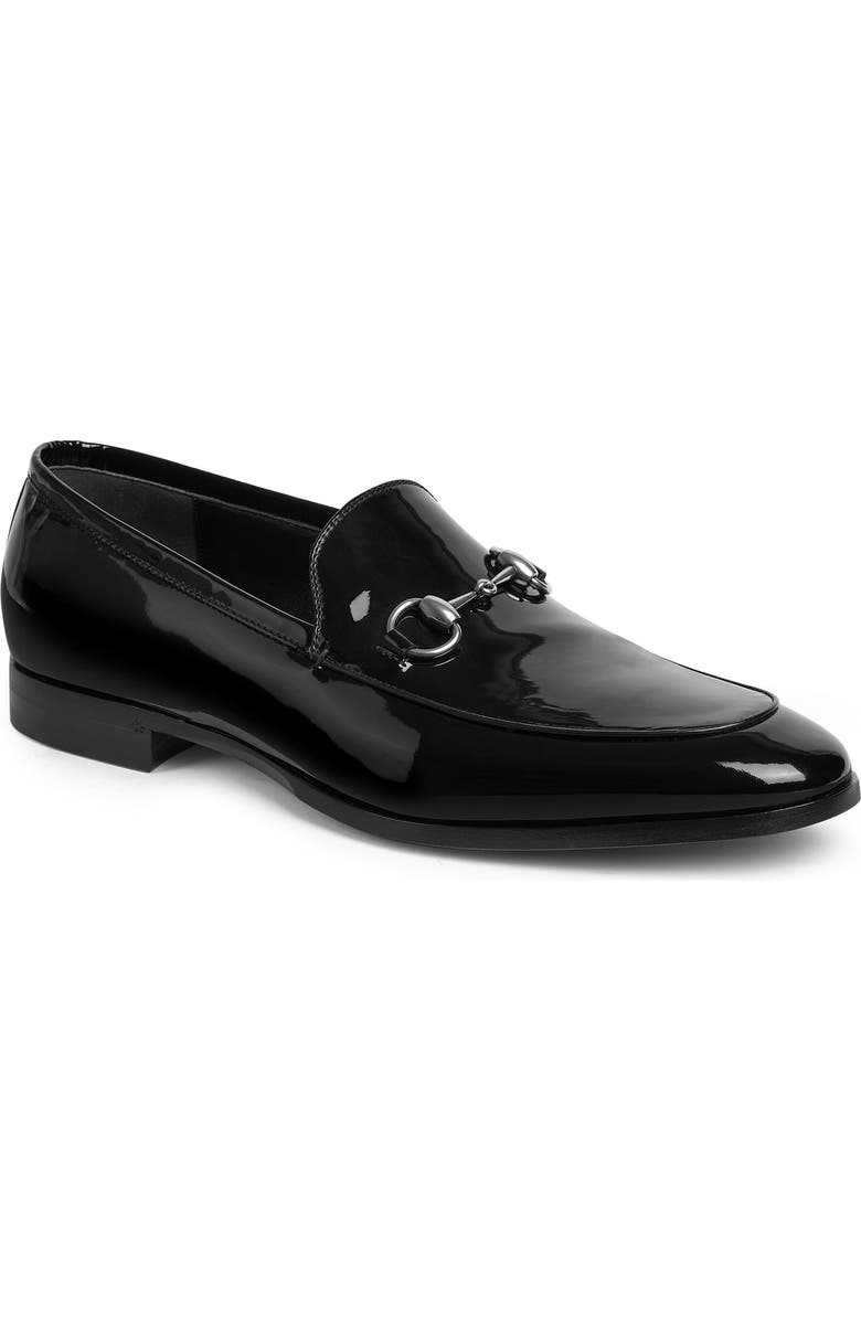 Gucci Next Bit Patent Leather Loafer, Main, color, Black