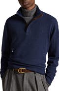 Polo Ralph Lauren Herringbone Double Knit Quarter Zip Pullover