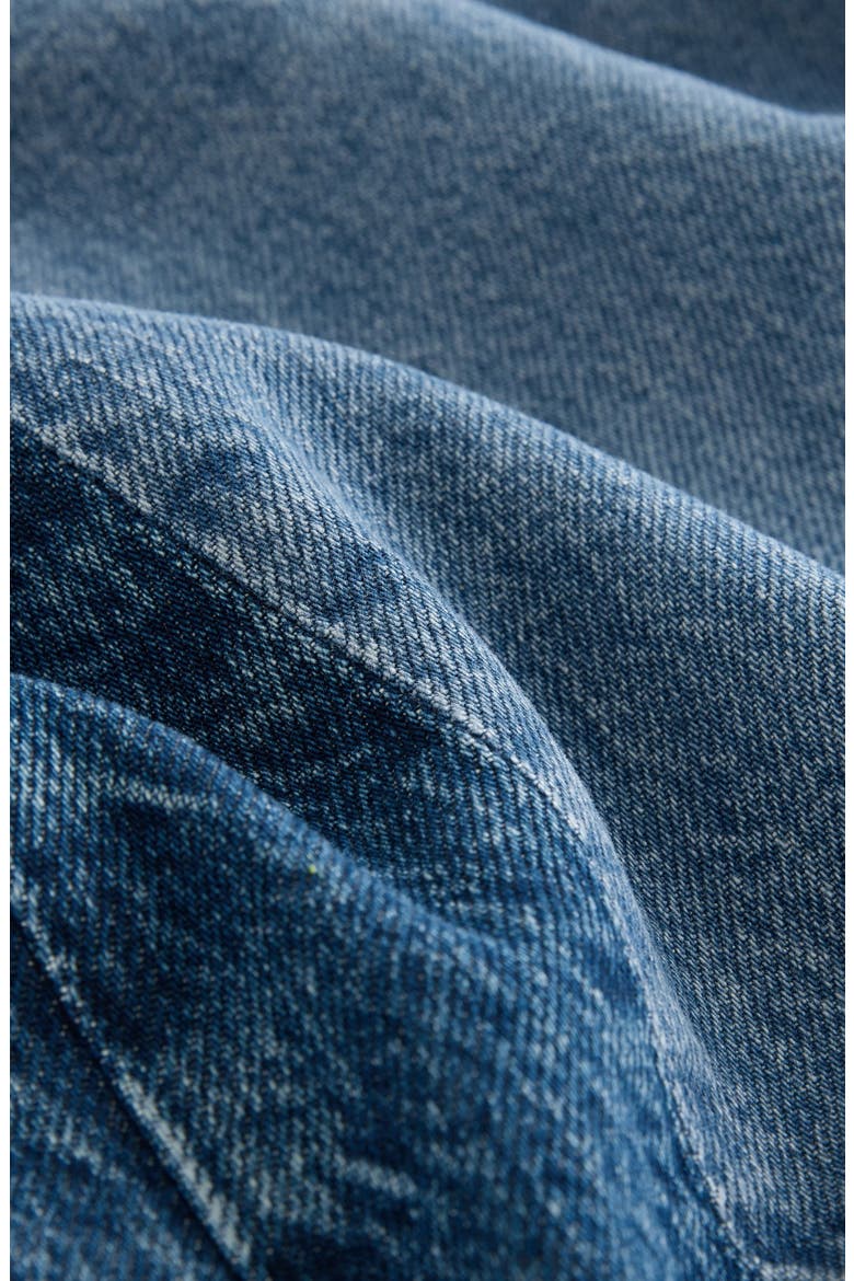Two-Tone Barrel Leg Jeans, Alternate, color, MULTI