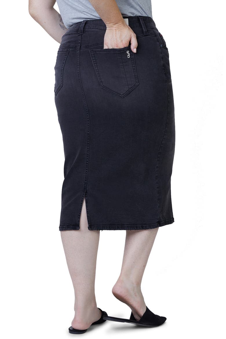 Denim Midi Skirt, Alternate, color, ADRIANNA