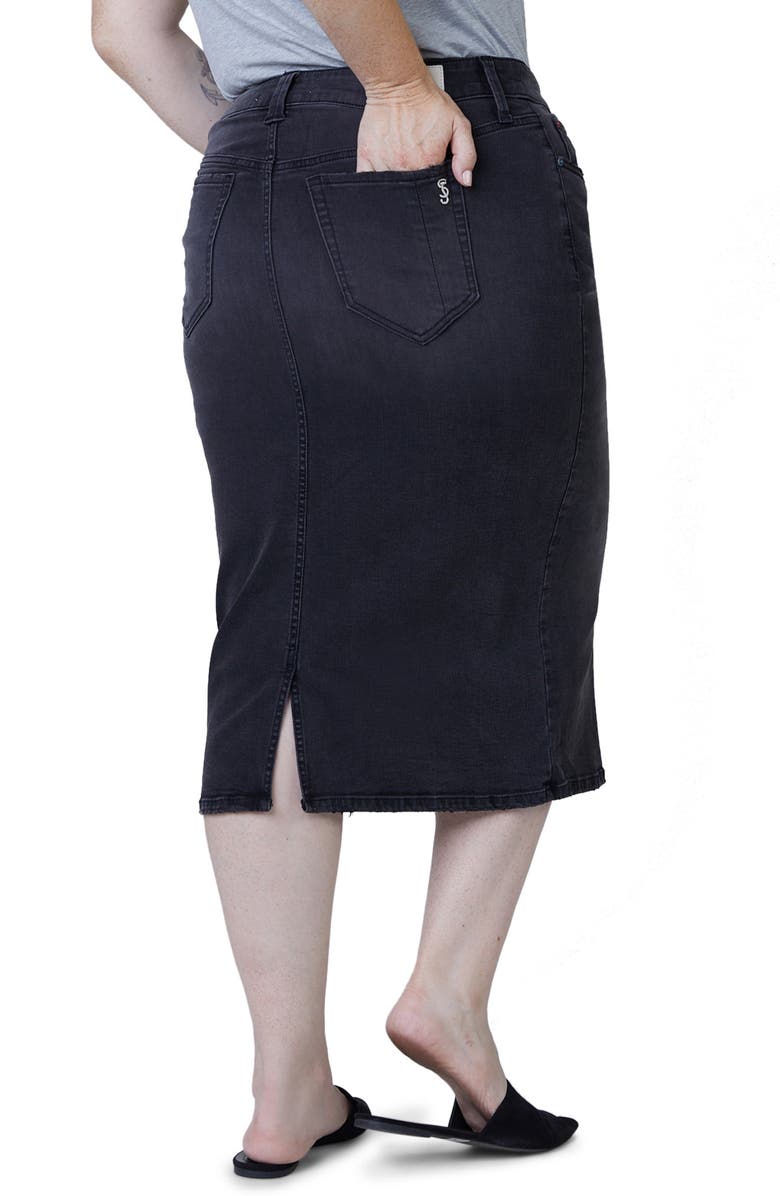 SLINK Jeans Denim Midi Skirt, Alternate, color,