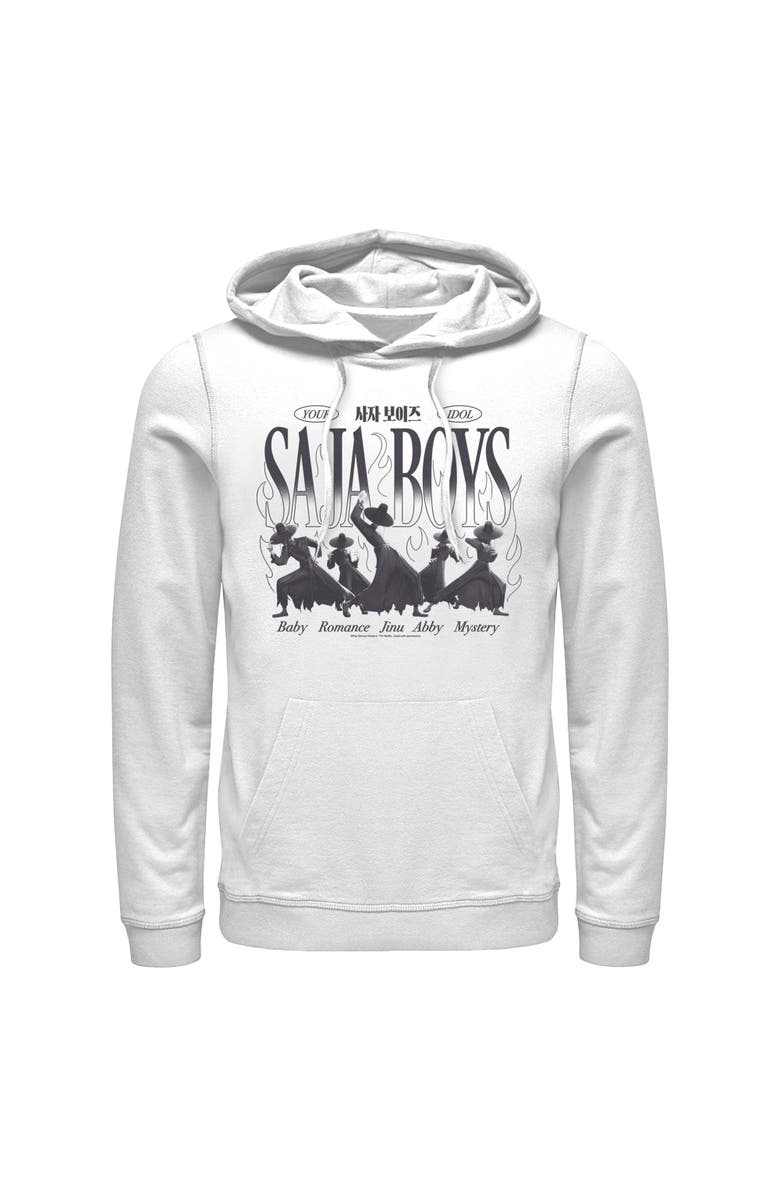 KPop Demon Hunters Men's KPop Demon Hunters Your Saja Boys Idols Pull Over Hoodie, Main, color, White