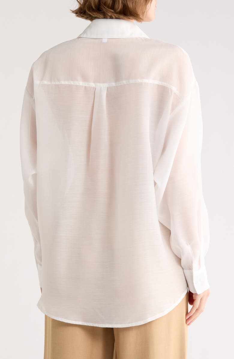 Lucy Paris Carlen Oversize Cargo Pocket Button-Up Shirt, Alternate, color, White