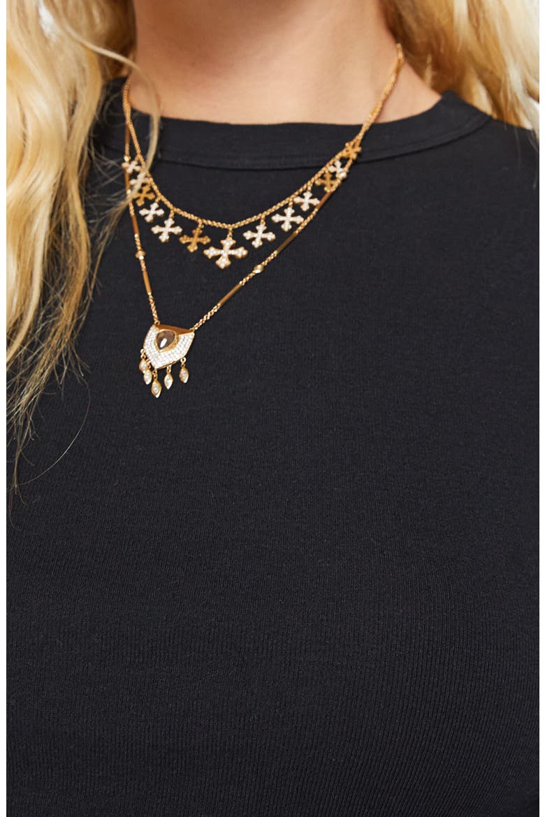 The LS Itty Bitty Crop T-Shirt, Alternate, color, BLACK