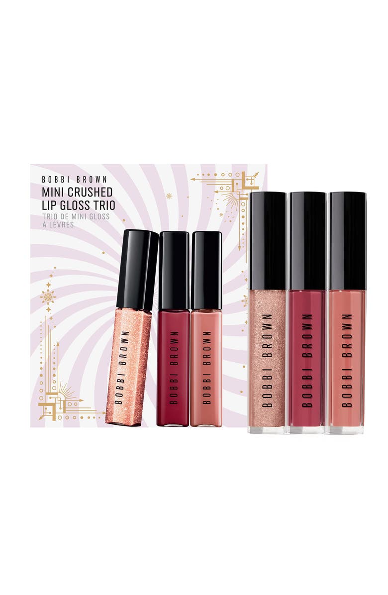 Bobbi Brown Mini Crushed Lip Gloss Trio Set (Limited Edition) $66 Value, Main, color, Slowjam/Inthebuff/Baresparkle
