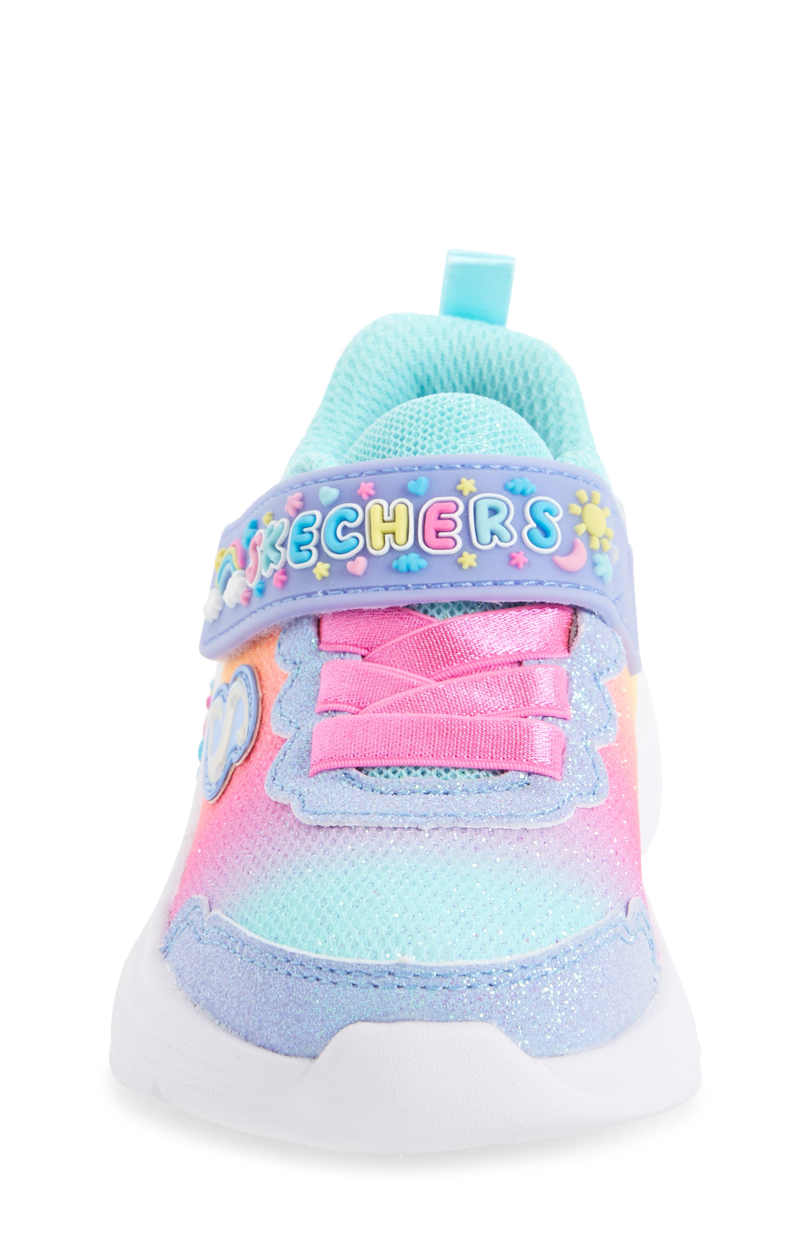 SKECHERS Kids' My Dreamers Light Up Sneaker, Alternate, color, Light Blue/ Multi