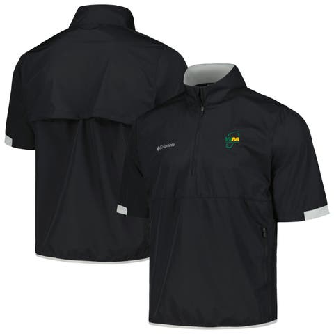 Men's Columbia Black WM Phoenix Open Big Shot Omni-Wick Short Sleeve Half-Zip Windbreaker Jacket