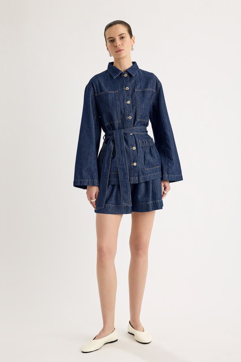 Elora Jacket, Alternate, color, Dark Blue Wash