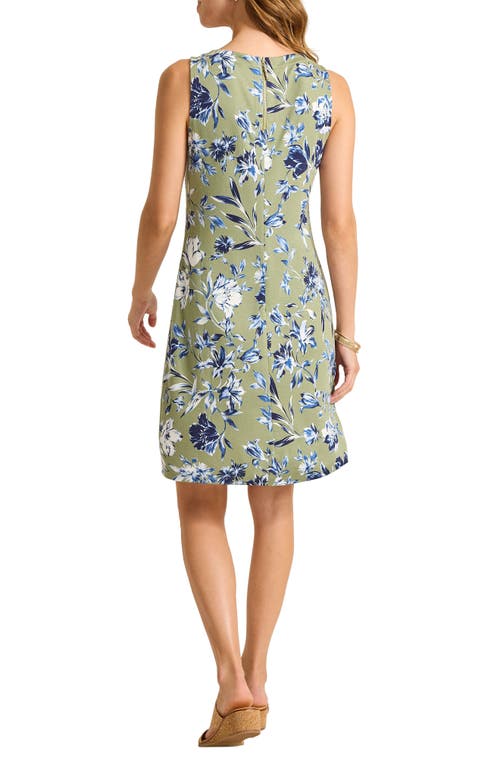 Tommy Bahama Darcy Floral Print Sleeveless Sheath Dress In Green