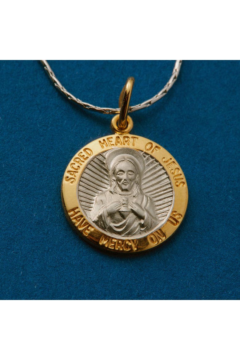 Jesus Sacred Heart Expandable Necklace, Alternate, color, Gold