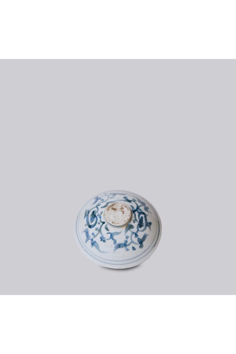 Porcelain Carp Conical Bowl, Alternate, color, Blue + White