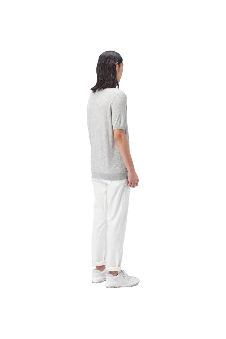 Cashmere Silk Polo Shirt, Alternate, color, vapor blue