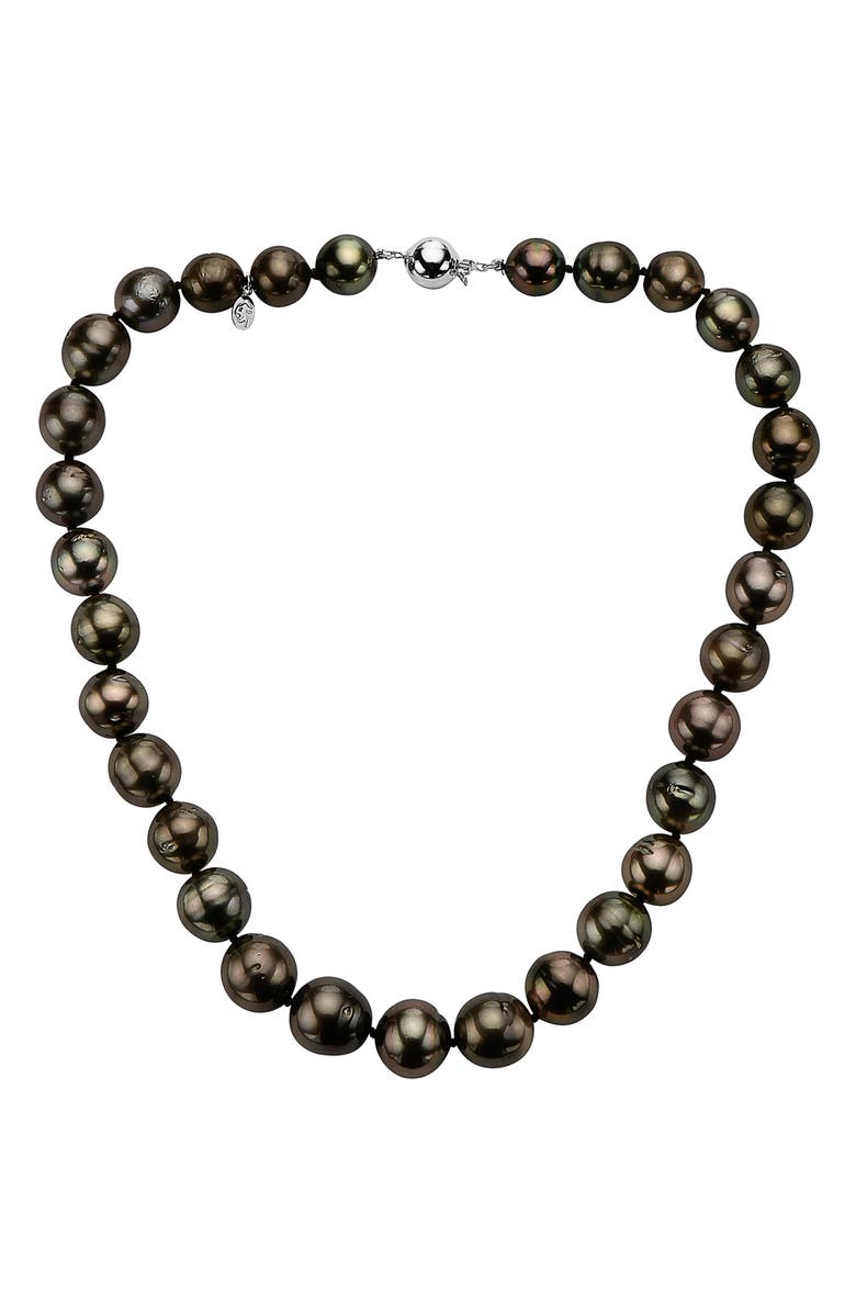 EFFY Sterling Silver Black Tahitian Pearl Necklace, Alternate, color, 