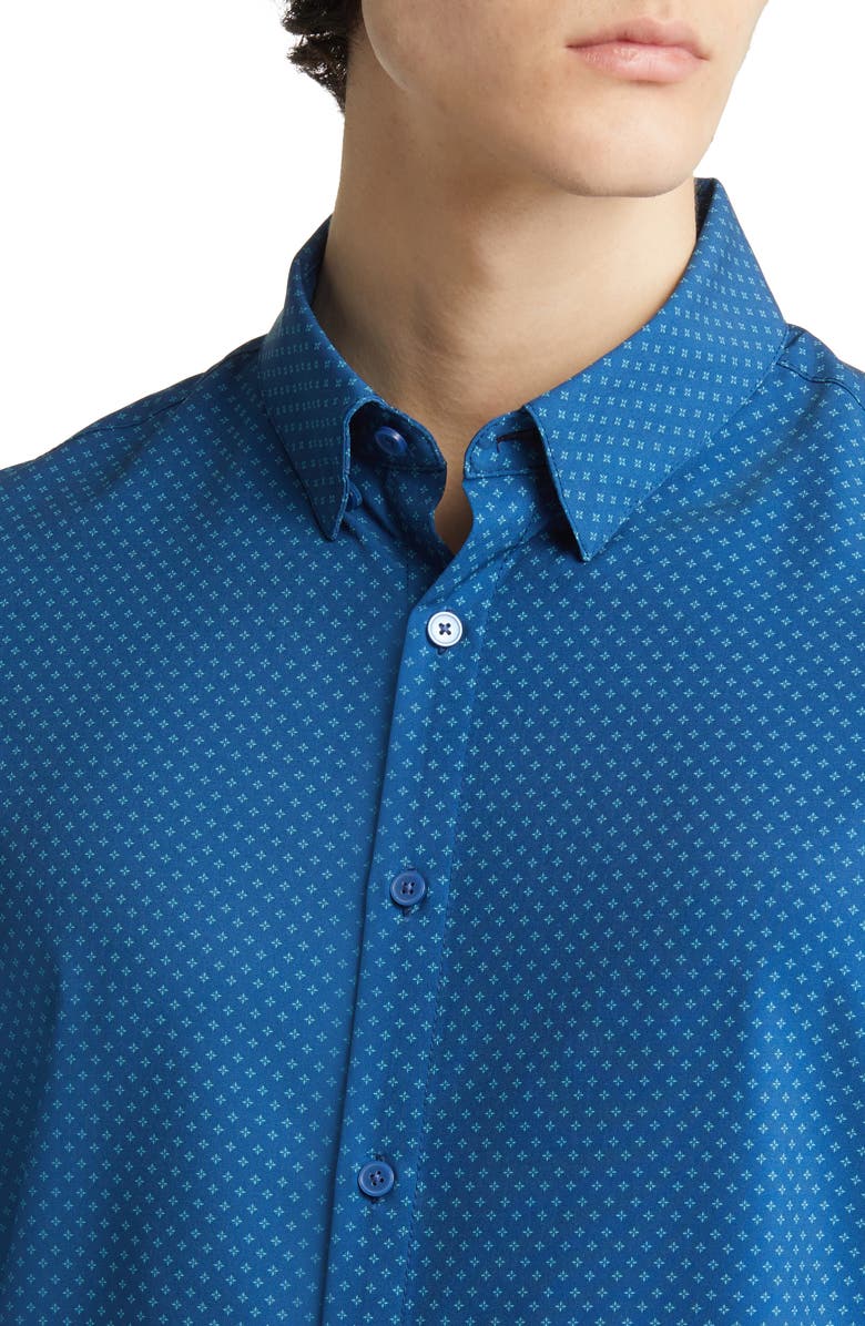 Mizzen+Main Leeward Star Print Button-Up Performance Shirt, Alternate, color,