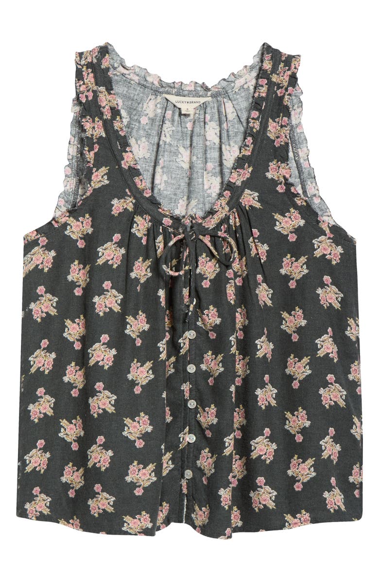 Lucky Brand Print Swing Tank, Main, color, Black Multi