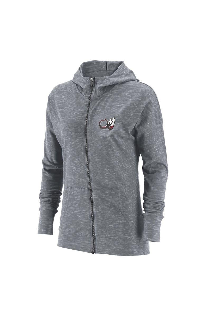 ADPRO Sports Women's Heather Gray Colorado Mammoth Primary Logo Full-Zip Hoodie, Alternate, color, Heather Gray