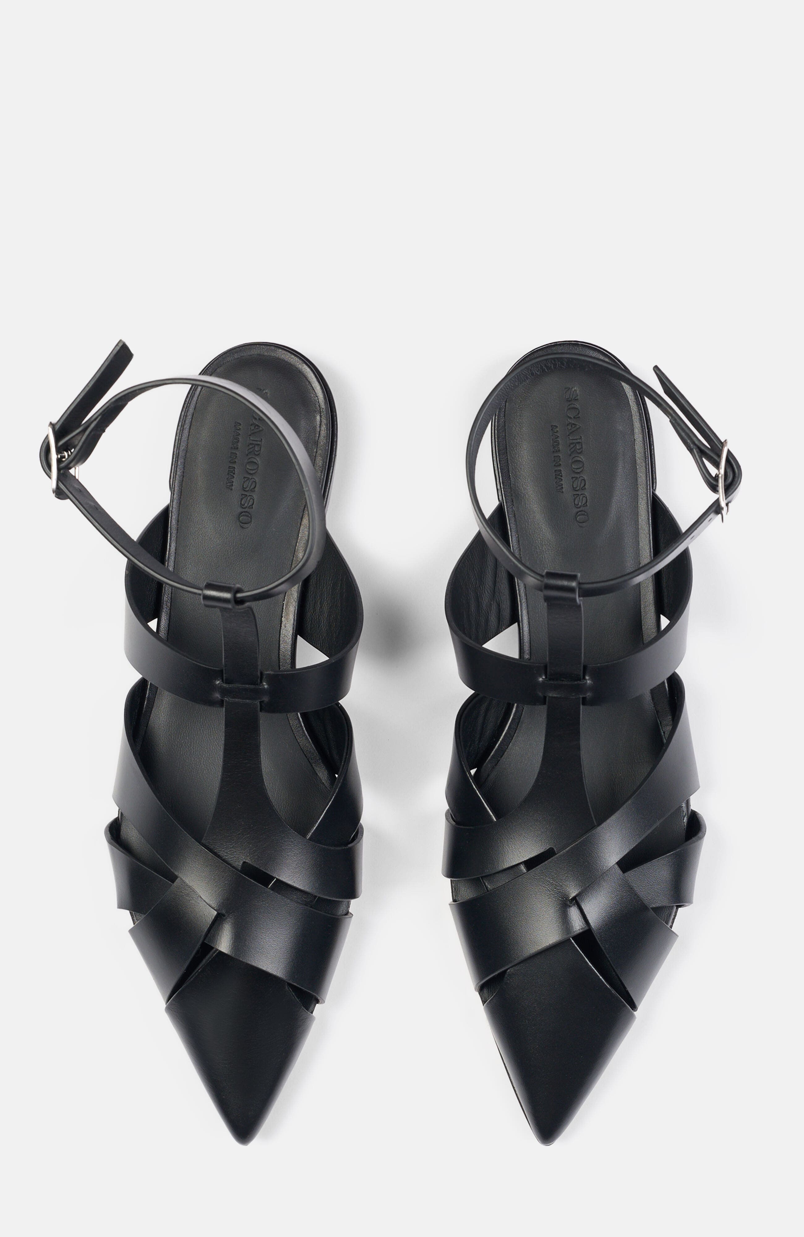 SCAROSSO Clara Ballerinas, Alternate, color, Black - Calf