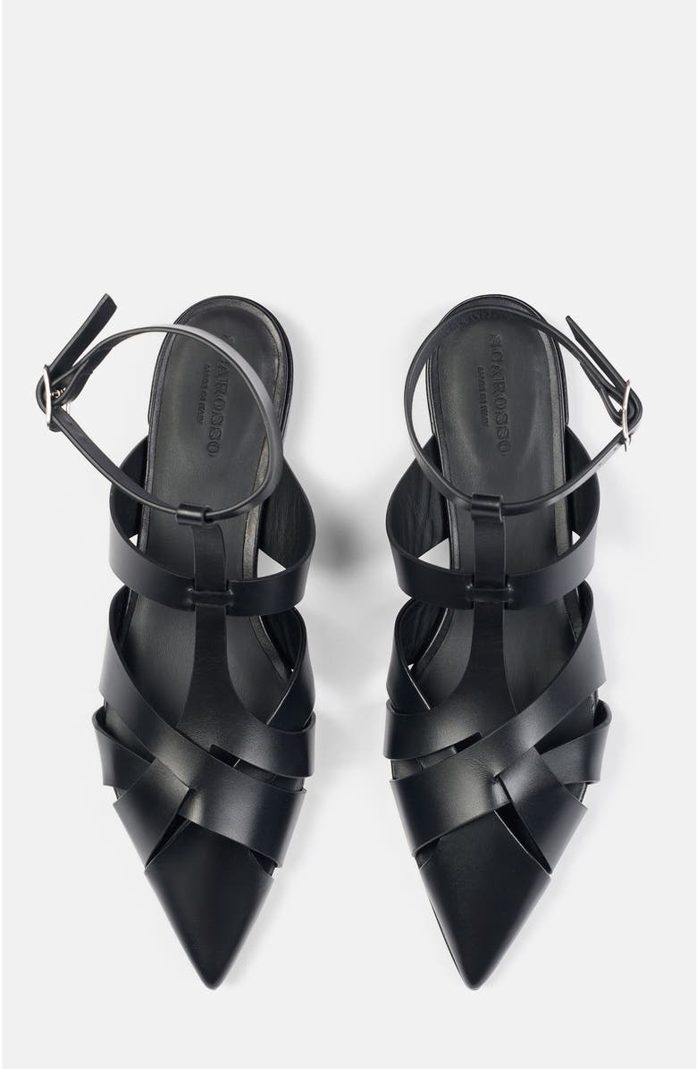 SCAROSSO Clara Ballerinas, Alternate, color, Black - Calf