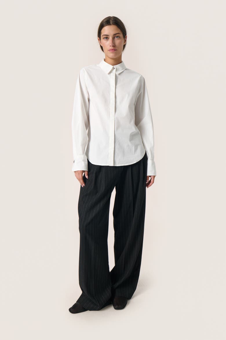 SLAlonna Loose Fit Long Sleeves Shirt, Alternate, color, Whisper White