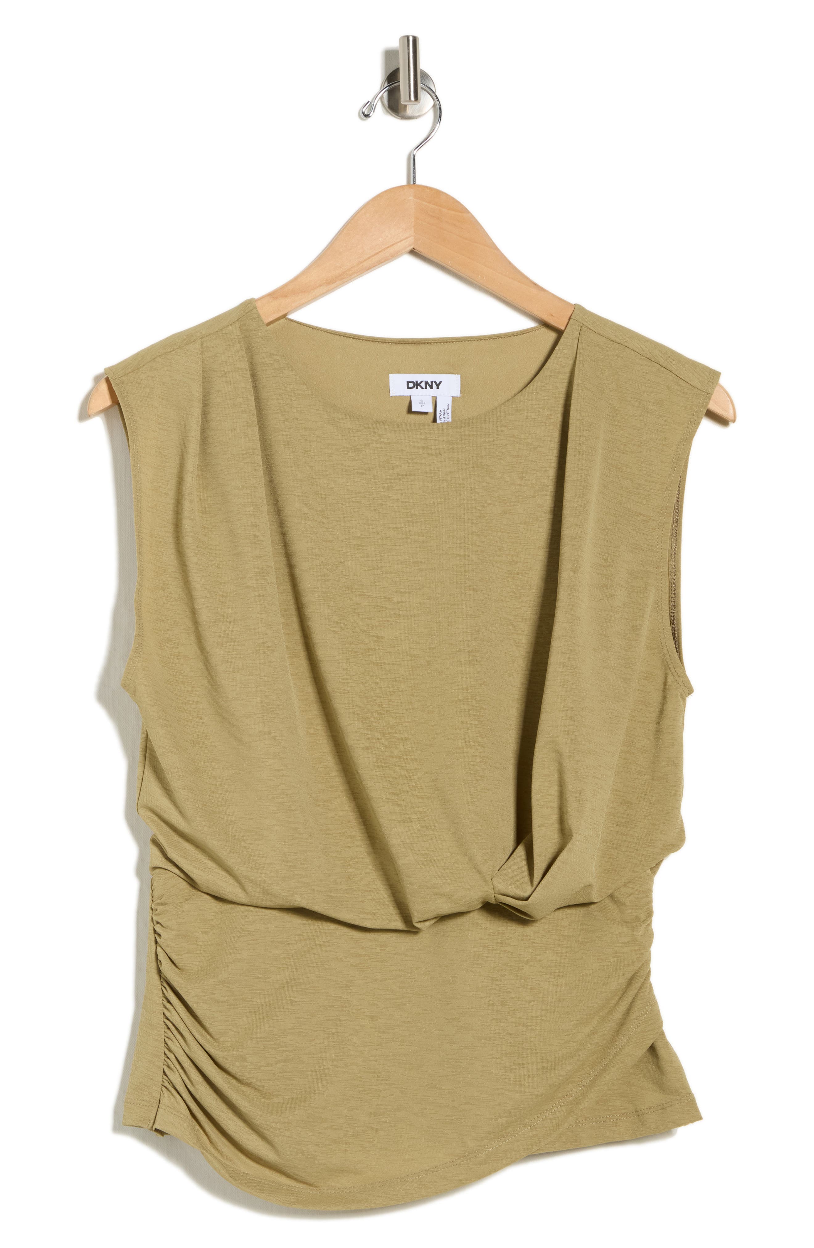 DKNY Sleeveless Gathered Top