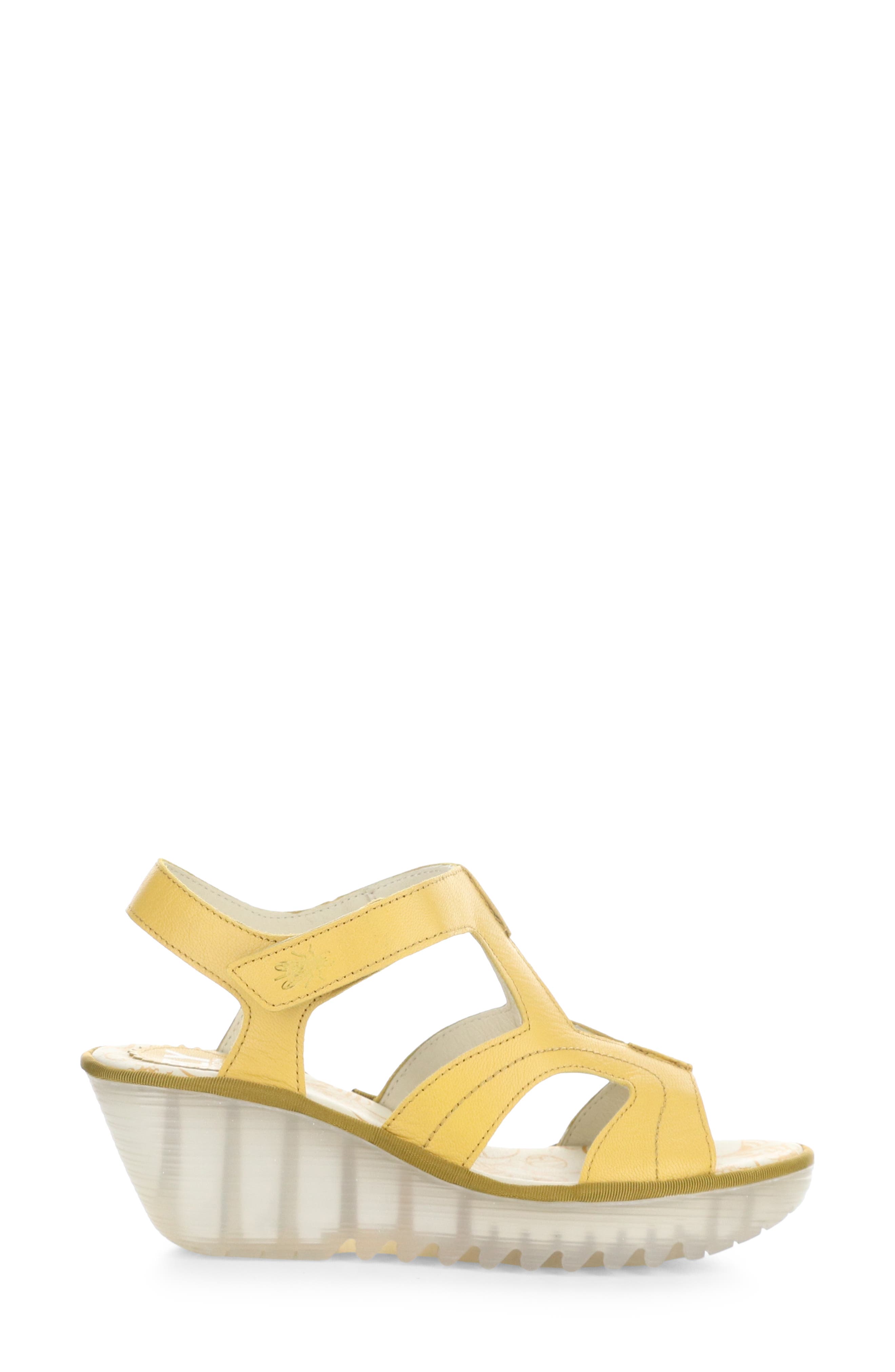 Fly London Yotu Platform Wedge Sandal, Alternate, color, 003 Bumblebee Mousse