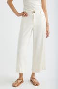 CITY BLUES Patch Pocket Crop Wide Leg Pants