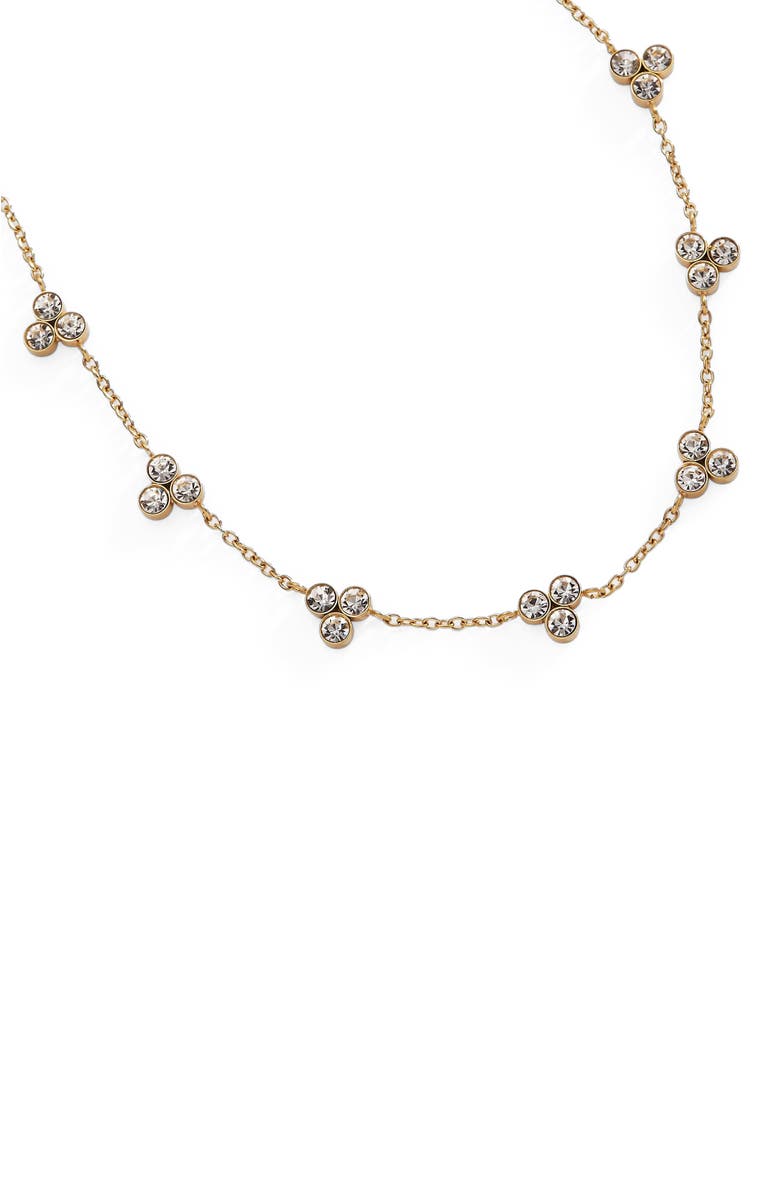 Alex and Ani Triple Stone Stationed Necklace, Alternate, color, Gold