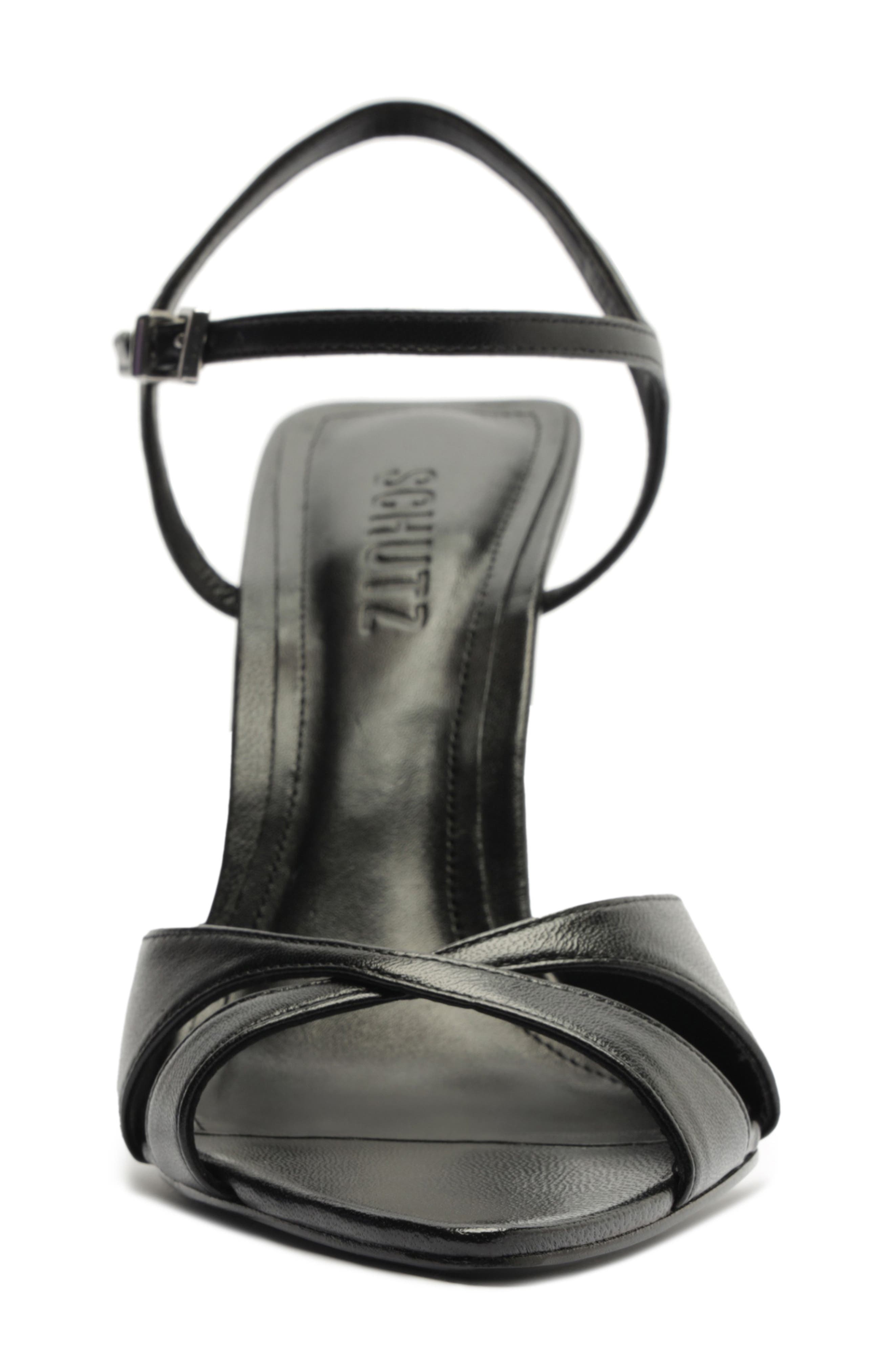 Schutz Maxine Ankle Strap Wedge Sanda, Alternate, color, Black