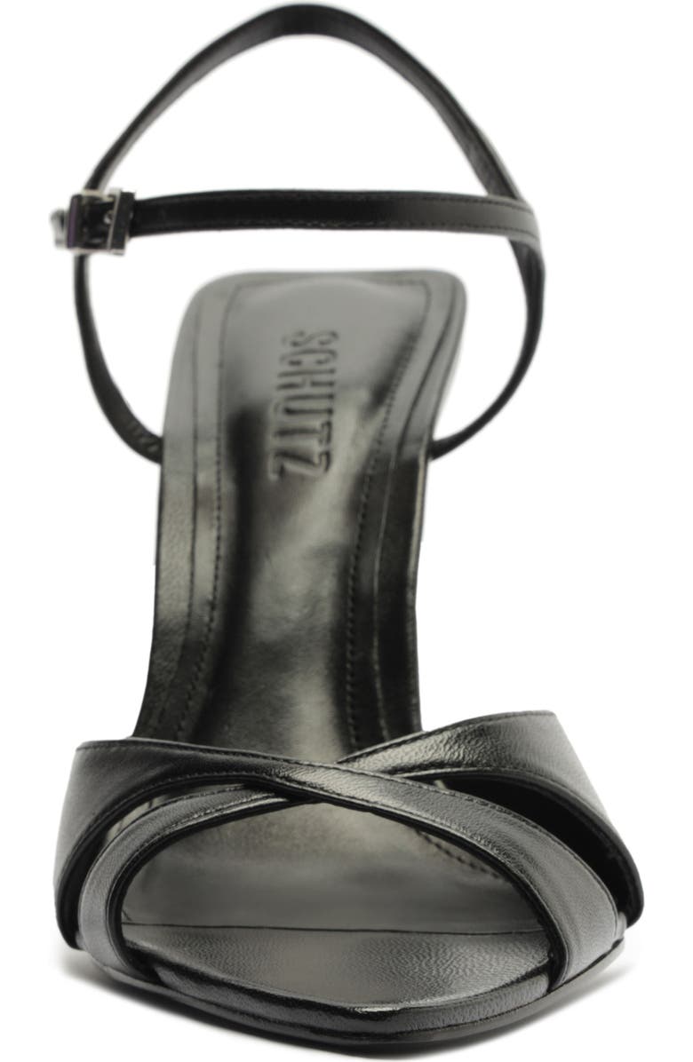 Schutz Maxine Ankle Strap Wedge Sanda, Alternate, color, Black