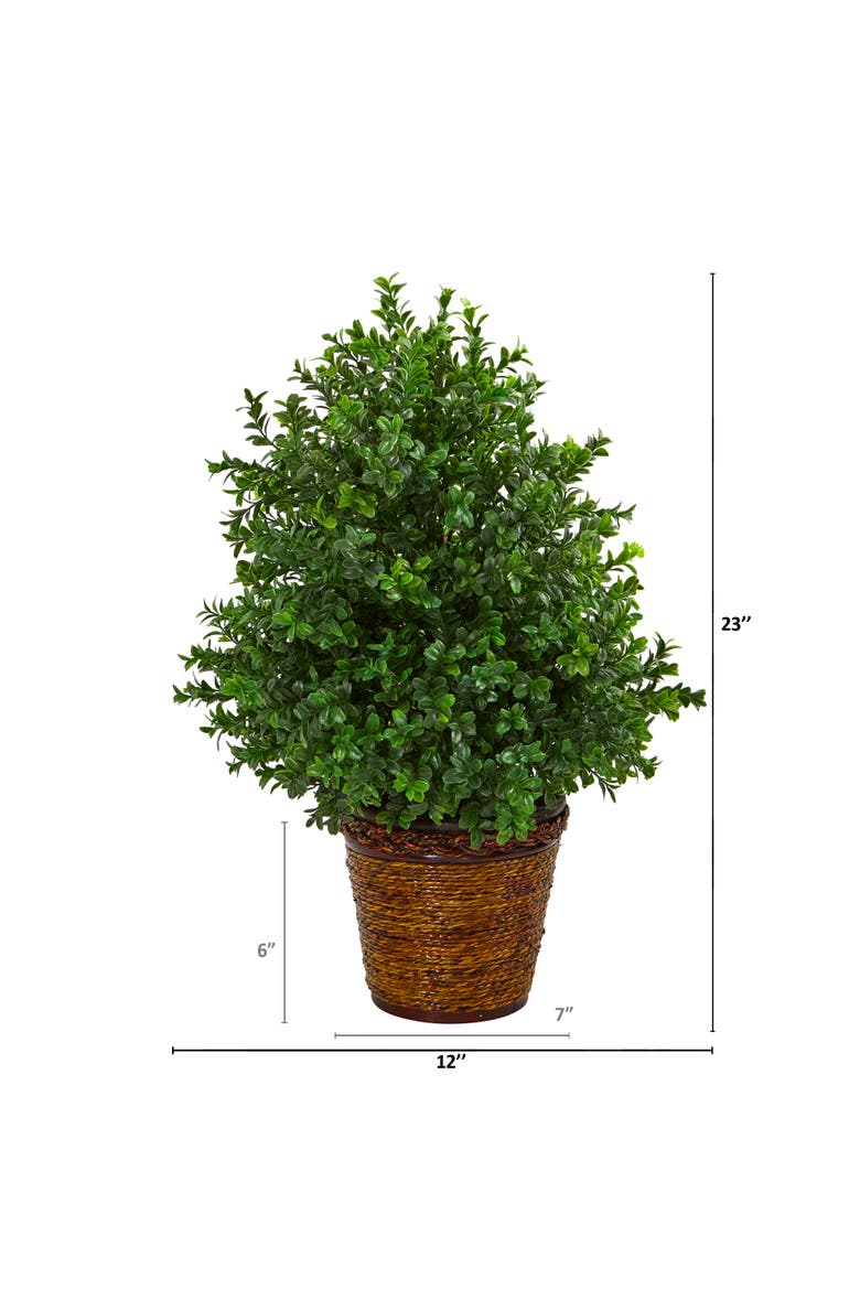 23-in Sweet Grass Artificial Plant in Basket, Alternate, color, Green