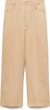 MANGO Flowy Straight Leg Pants