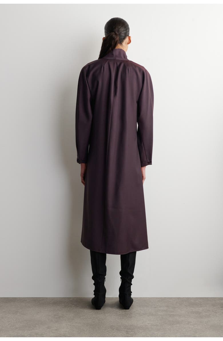 COS Shawl-collar Wool Wrap Dress, Alternate, color, Purple