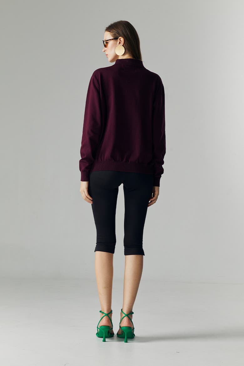Nara Knit Top, Alternate, color, Maroon