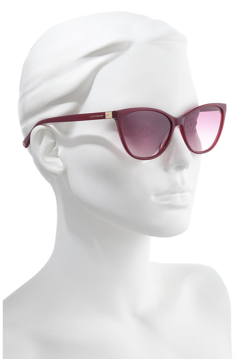 Le Pliage 57mm Gradient Cat Eye Sunglasses, Alternate, color, PURPLE