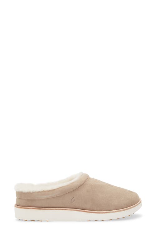 Olukai Mani Genuine Shearling Slipper In Brown