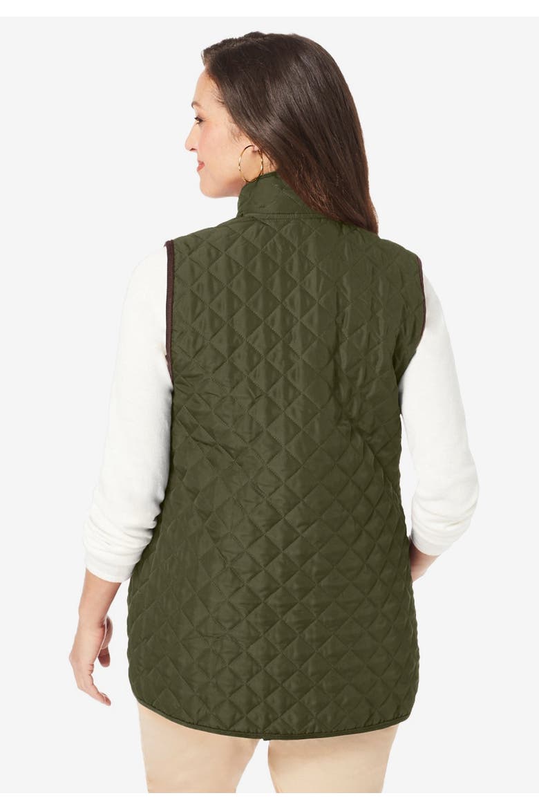 Quilted Vest, Alternate, color, RICH BURGUNDY