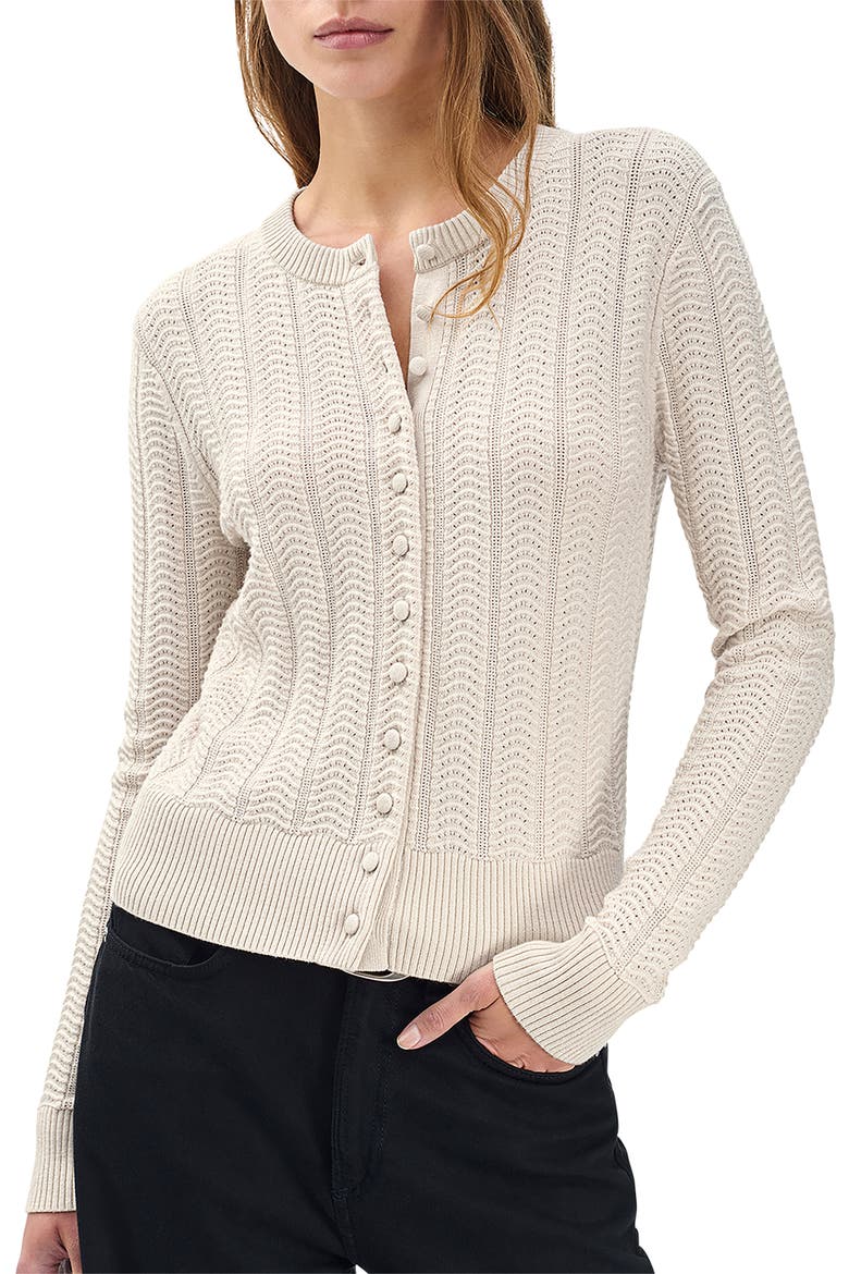 Francesca Wool Blend Cardigan, Main, color, OATMEAL