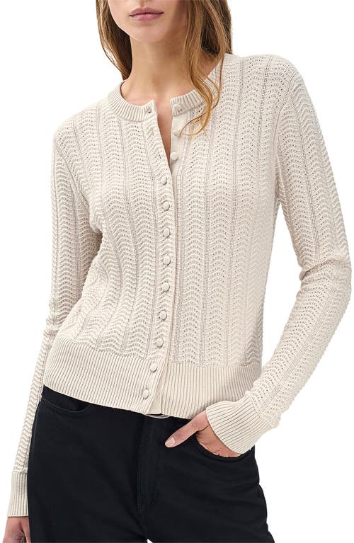 Rag & Bone Francesca Wool Blend Cardigan In White