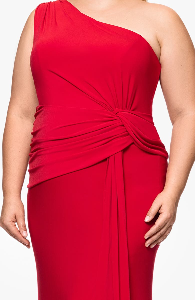 Xscape Evenings One-Shoulder Twist Cocktail Dress, Alternate, color, 