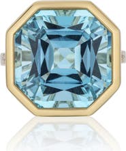 GOSHWARA Gossip Octagon Cut Stone & Pavé Diamond Ring